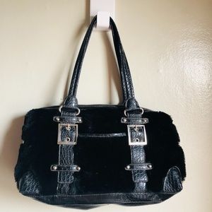 Y2K faux fur shoulder bag Kathy Van Zeeland
